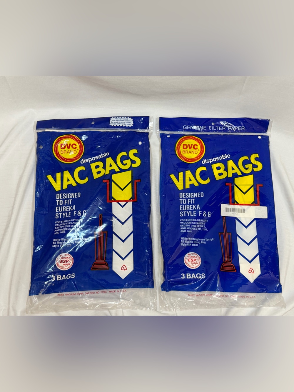 Eureka Style F & G Vacuum bags total of 5